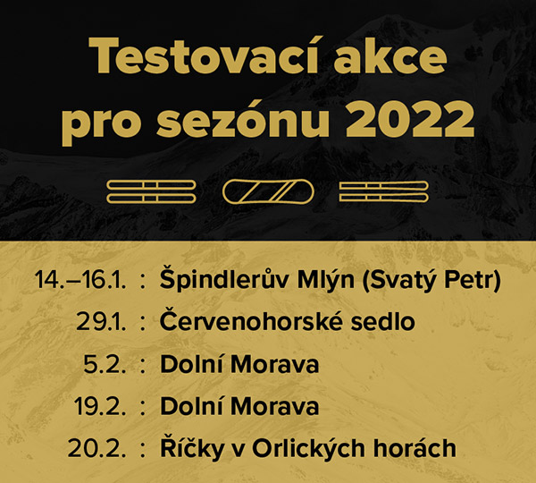 Testovací akce pro sezónu 2022